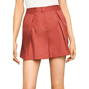 BCBGMAXAZRIA Pleated Cotton Shorts